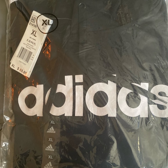 Men’s Adidas Black Logo Lettered Hoodie- NWT - Picture 4 of 6